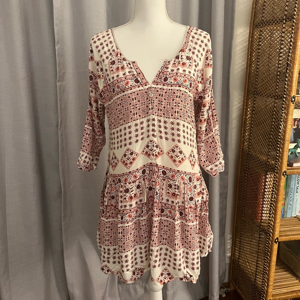 Printed tunic dress